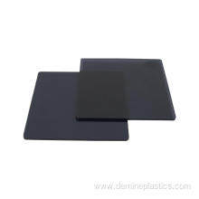 Glossy black solid sheet polycarbonate panel